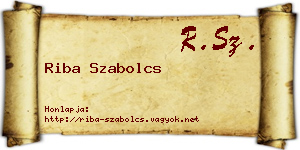 Riba Szabolcs névjegykártya